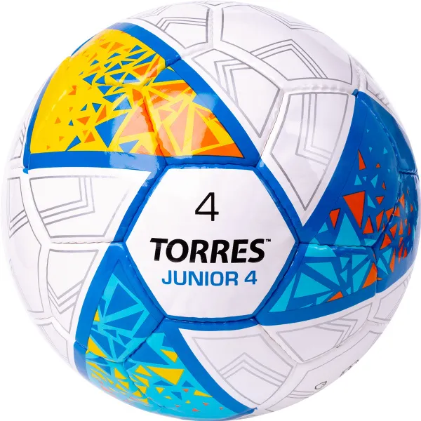 Мяч футб. TORRES Junior-4, F323804, р.4,глянц.ПУ, 4 сл, 32п, руч.сш, бел-жел-гол за 2&nbsp;070.60 ₽ в Иванове