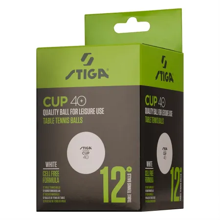 Мяч для наст. тенниса Stiga Cup ABS, 1110-2510-12, диам.40+мм, пластик, упак. 12 шт, белый за 1&nbsp;774.80 ₽ купить в Иванове