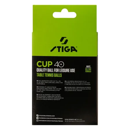 Мяч для наст. тенниса Stiga Cup ABS, 1110-2510-12, диам.40+мм, пластик, упак. 12 шт, белый за 1&nbsp;774.80 ₽ купить в Иванове