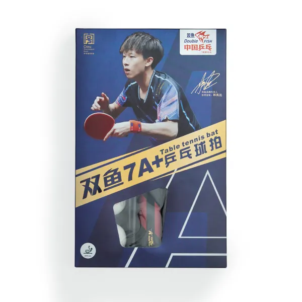 Ракетка для н/т DOUBLE FISH 7A+C, для професс.,ITTF Appr.,накл.2,1мм,+ 2 мяча V40+мм ITTF Appr