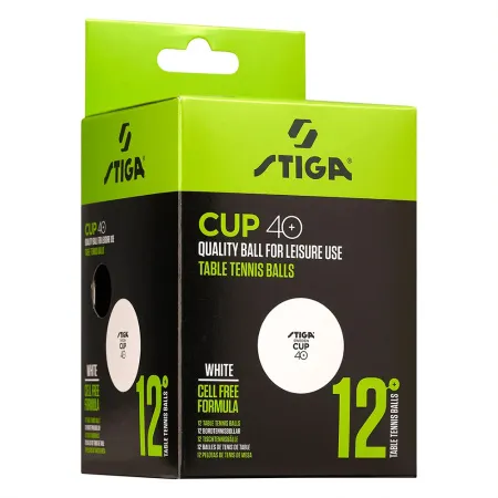 Мяч для наст. тенниса Stiga Cup ABS, 1110-2510-12, диам.40+мм, пластик, упак. 12 шт, белый за 1&nbsp;774.80 ₽ купить в Иванове