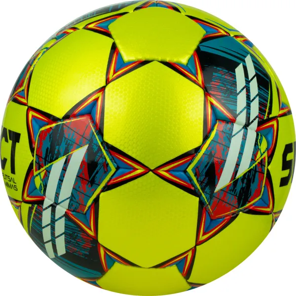 Мяч футзал. SELECT Futsal Mimas, 1053460550, р.4,FIFA Basic, 32 пан, гл.ПУ, руч.сш, жел-сине-красный за 6&nbsp;303.60 ₽ в Иванове