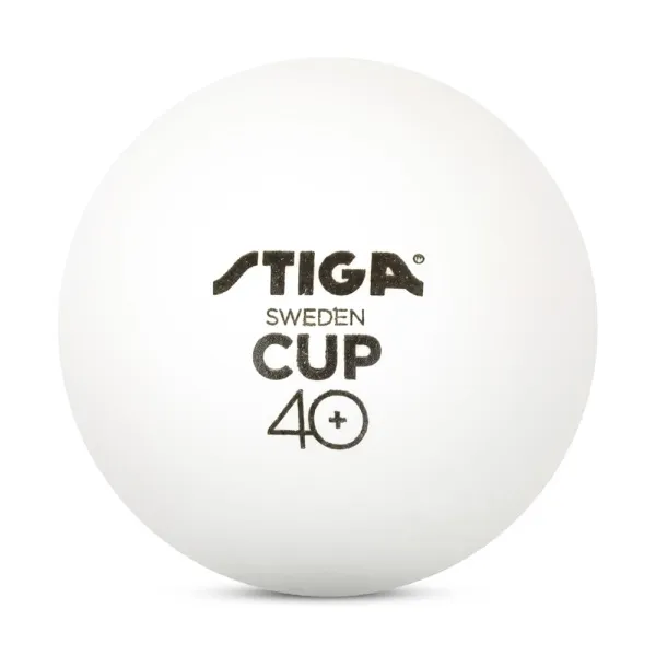 Мяч для наст. тенниса Stiga Cup ABS, 1110-2510-12, диам.40+мм, пластик, упак. 12 шт, белый за 1&nbsp;774.80 ₽ в Иванове
