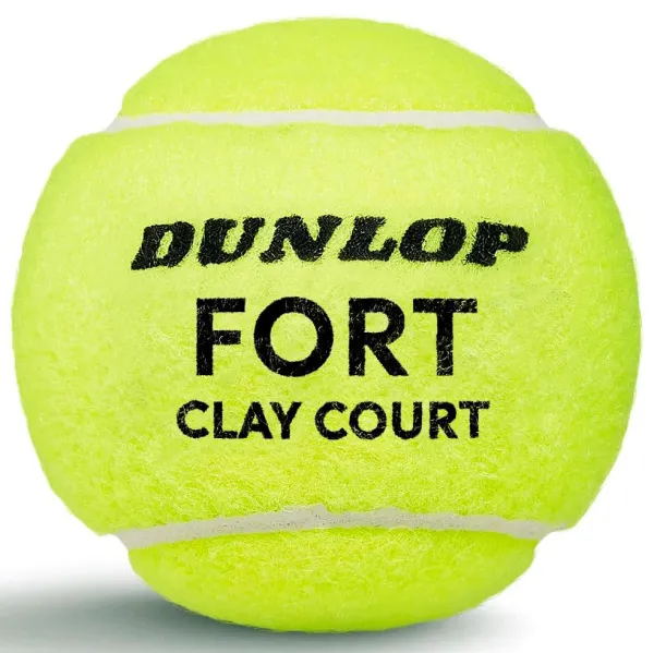 Мяч теннисный Dunlop Fort Clay Court 4B, 601613, уп.4 шт,одобр.ITF и FFT,сукно,нат.резина,желтый за 1&nbsp;812.20 ₽ в Иванове