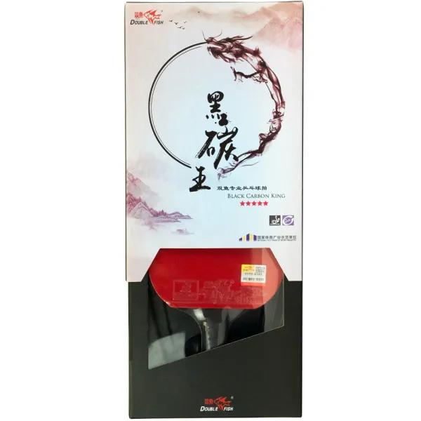 Ракетка для н/т DOUBLE FISH Black Carbon King Racket 5*****, для професс.,ITTF Appr.,накл.2,1,мм за 6&nbsp;434.50 ₽ в Иванове