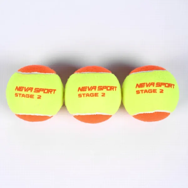Мяч теннисный детский NS Orange, 5021005, уп.3 шт, резина, шерть, нейлон, желто-оранжевый за 613.70 ₽ в Иванове