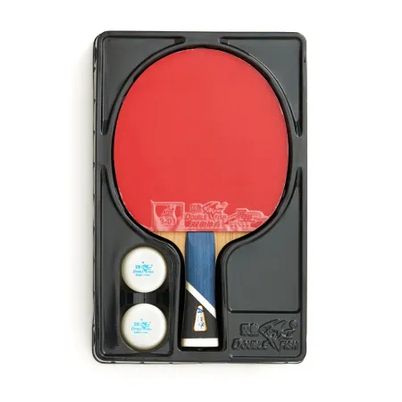 Ракетка для н/т DOUBLE FISH 5A+C, для продвин, ITTF Appr, накл. 2,1 мм, конич. ручка+ 2 мяча V40+мм за 2&nbsp;779.50 ₽ купить в Иванове